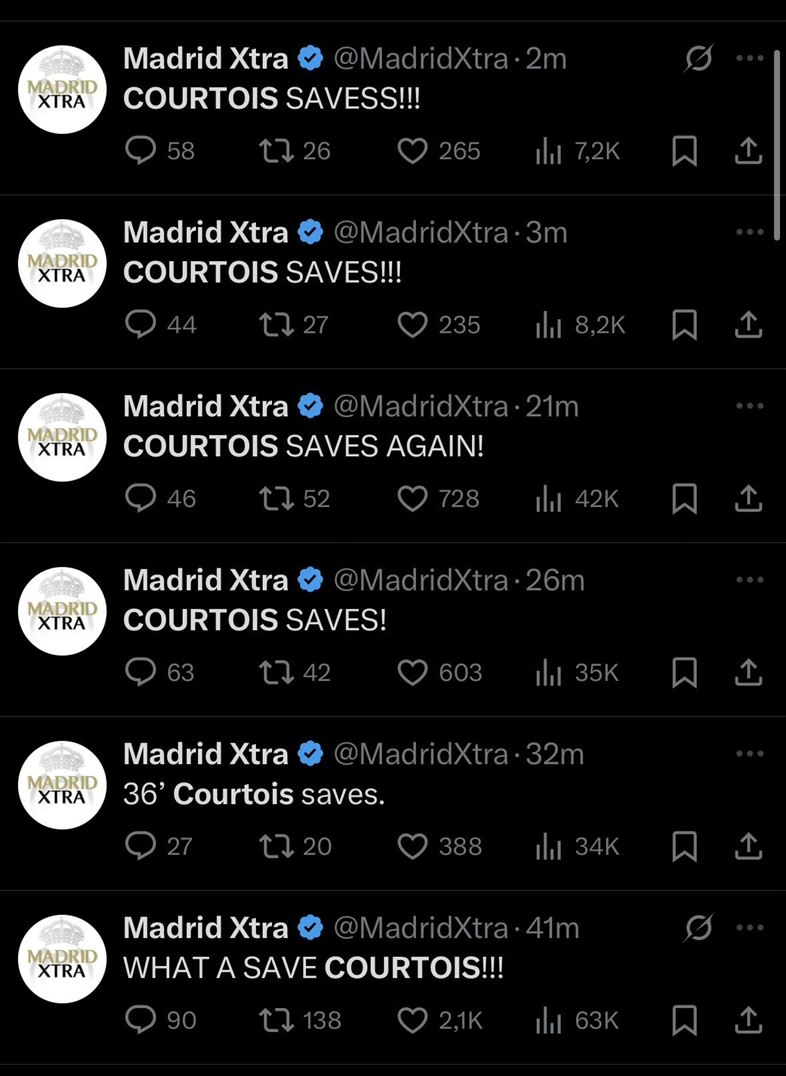 ''RELACJA'' fanowskiego konta Realu ze wczorajszego meczu xD